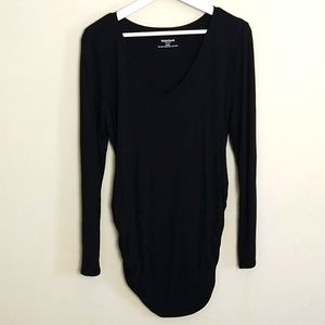 MotherHood Maternity Long Sleeve Black Tee Sz M